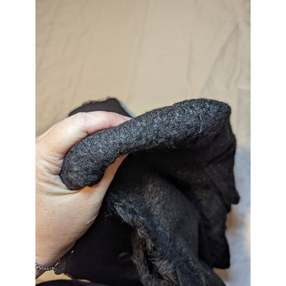 Worthington Black Tweed Zip Up Ruffled Peplum Jacket Women's Size Medium - Picture 12 of 16